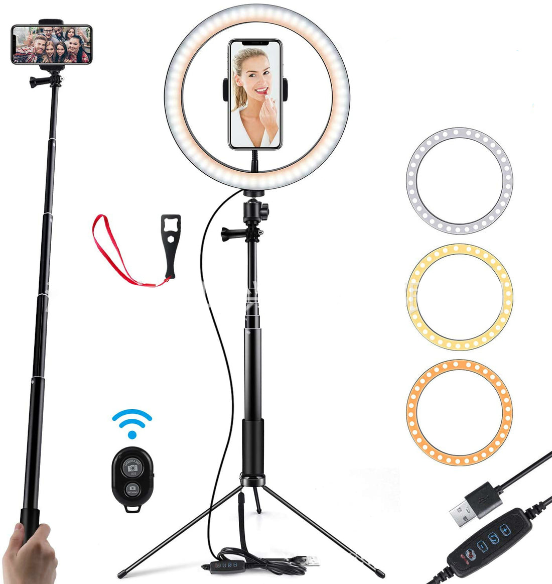 10 LED Ring Light Lamp Tripod Stand