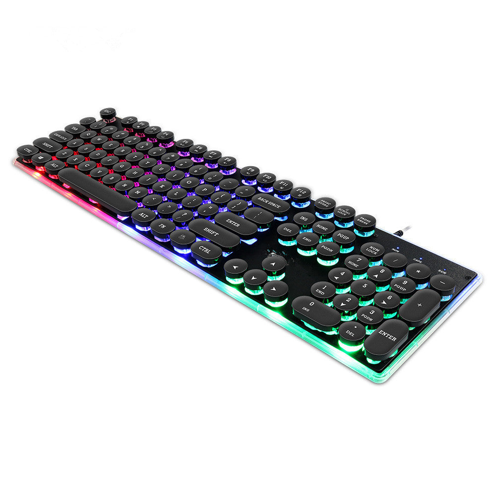Round Cap Gaming Luminous Keyboard