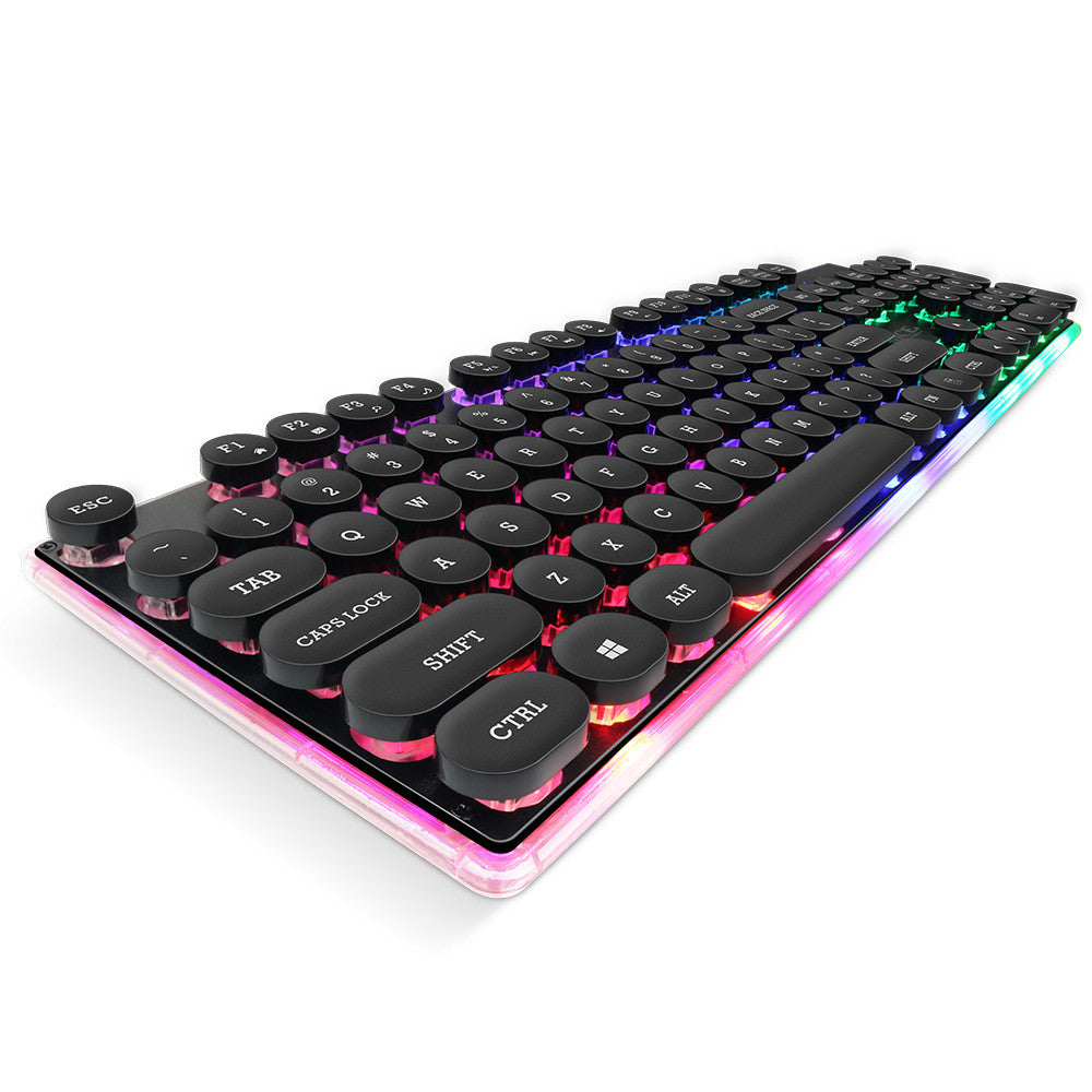 Round Cap Gaming Luminous Keyboard