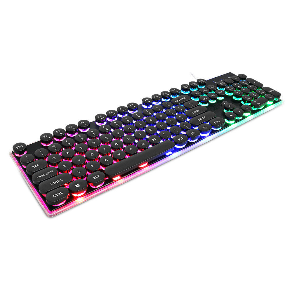 Round Cap Gaming Luminous Keyboard