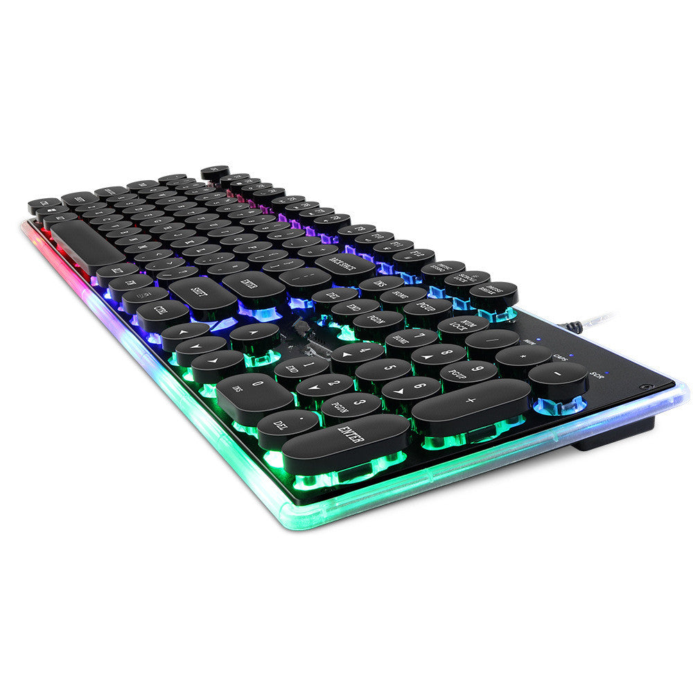 Round Cap Gaming Luminous Keyboard