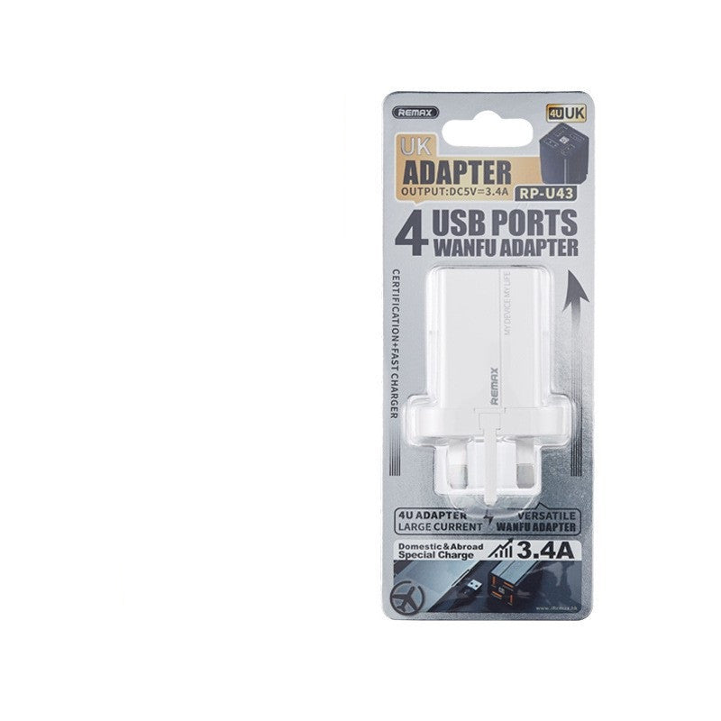 4-head multi head quick charging power adapter