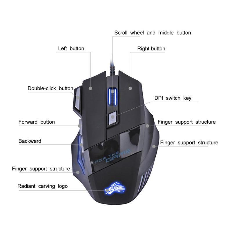 7-Color LED Backlight Optical Mouse