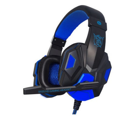 black blue head game Gaming Headset