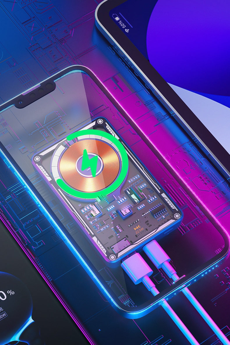 Transparent Magnetic Portable Wireless Power Bank