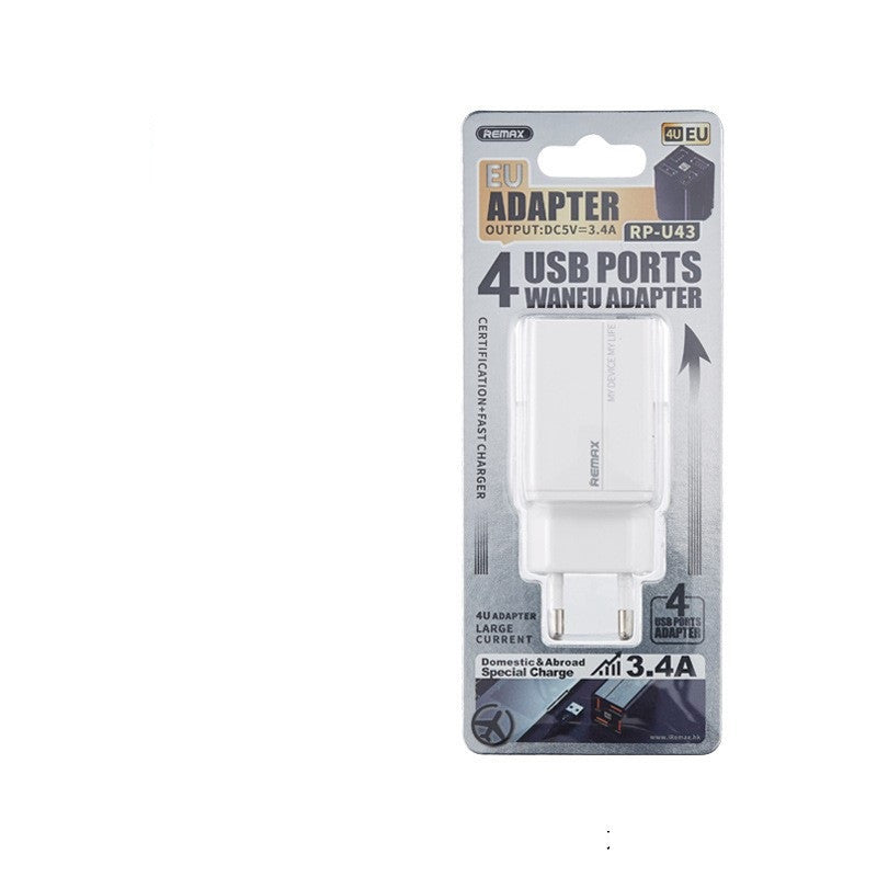 4-head multi head quick charging power adapter