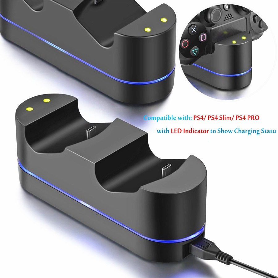 Playstation 4 Charger Kit  Dual Usb Charging Dock Station Stand For Ps4 Controller