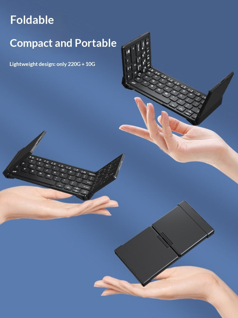 Foldable Wireless Bluetooth Keyboard With Digital Touchpad For External Laptop Use