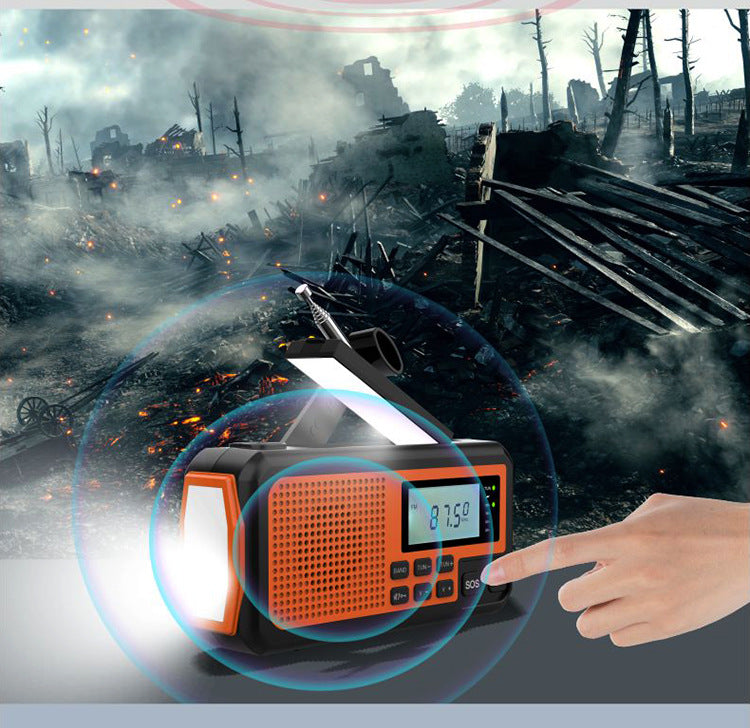 Outdoor Solar-powered Flashlight Power Bank