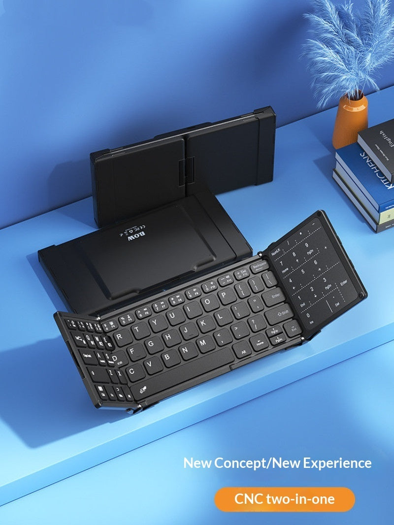 Foldable Wireless Bluetooth Keyboard With Digital Touchpad For External Laptop Use