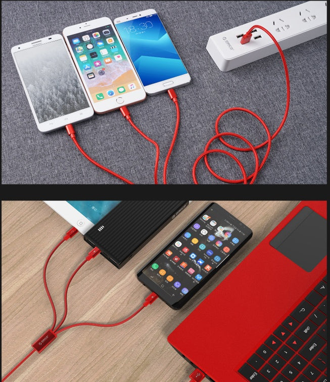 Three-in-one Data Cable Charging Cable