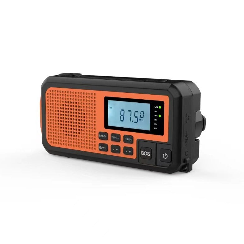 Outdoor Solar-powered Flashlight Power Bank