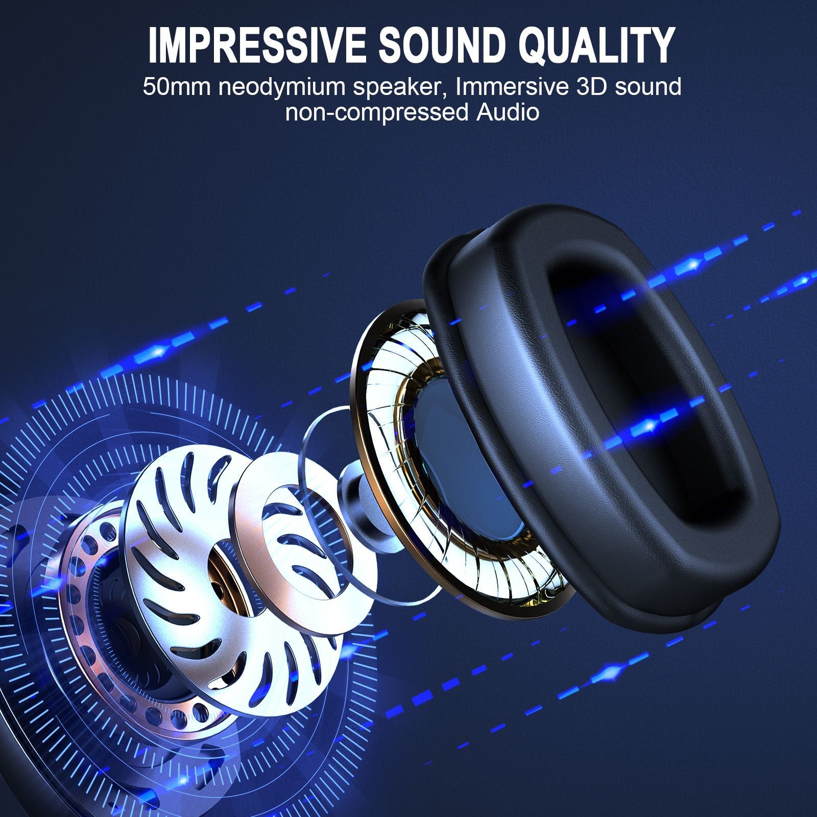 Cross-Border Over-Ear Bluetooth Headphones